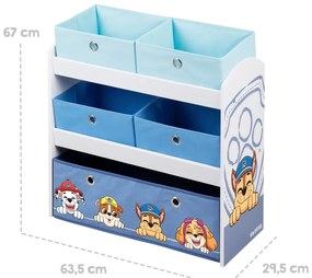 Organizzatore di giocattoli per bambini 63,5x29,5x67 cm Paw Patrol - Roba