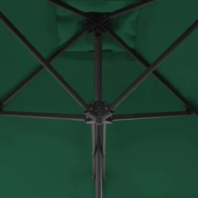 Ombrellone da Esterni con Palo in Acciaio 300 cm Verde