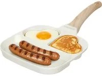 Padella 2 scomparti cuore e grill Mini Mania crema