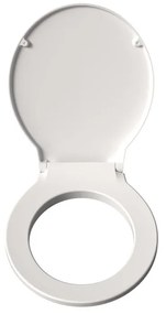 Copriwater Ergo tondo dedicato per serie sanitari con chiusura rallentata sganciabile in duroplast bianco opaco