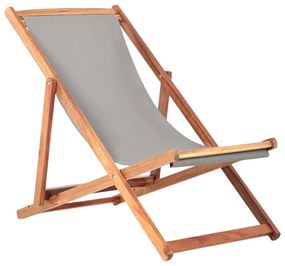 Sdraio da giardino grigia/di colore naturale in legno massiccio Dionysus – Bonami Essentials