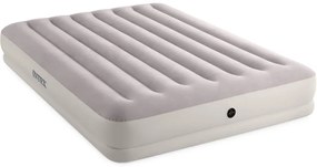 64179 - Materasso Gonfiabile Prestige Mid-Rise Matrimoniale, con Pompa usb, pvc, Grigio, 152x203x30 cm - Intex
