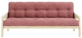 Divano letto in velluto a coste rosa 204 cm Grab Clear - Karup Design