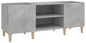 Mobile porta dischi grigio cemento 121x38x48 legno multistrato