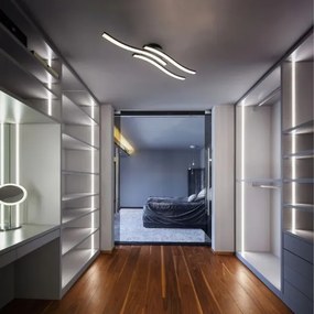 Plafoniera LED 3xLED/6W/230V 2700K nera