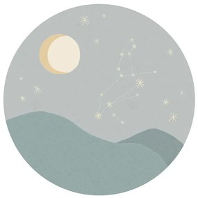 Eijffinger Carta da parati panoramica Star Sign Circles Blue - Leo