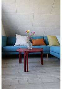 Tavolino rotondo rosso in legno di pino ø 60 cm Sticks - Karup Design