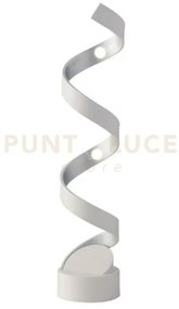 Lume led helix spirale bianco e argento 12w 740lm 3000k 14,5x14,5x66cm