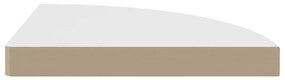 Scaffali angolari a parete 4 pz bianchi 35x35x3,8 cm mdf