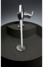 Deante CQS_NU4B - Lavabo da appoggio SILIA con foro preforato per rubinetteria, Ø 36 cm, granito/nero