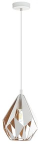 Lampadario Design Carlton oro paralume bianco E27 Ø20.5cm EGLO
