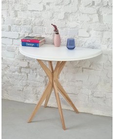 Tavolo da pranzo rotondo allungabile 45x90 cm Jubi – Ragaba