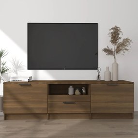 Mobile tv rovere marrone 140x35x40 cm in legno multistrato