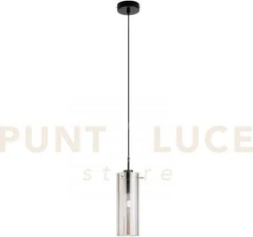 Lampadario a sospensione magic nera e fume' 1 luce attacco e27 10x1...