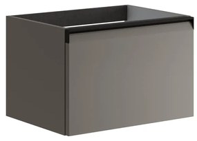 Mobile da bagno sotto lavabo Fusion grigio opaco L 59.5 x H 40 x P 45.5 cm 1 cassetto, lavabo non incluso