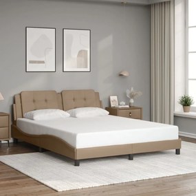 Giroletto Con Testiera Cappuccino 160x200 Cm İn Similpelle /