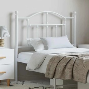 Testiera İn Metallo Bianco 100 Cm /