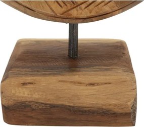 Scultura Dorat In Teak Ric. Cm 20X10X28 (Pezzi Unici - Non Rip. In Serie)