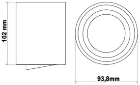 Faretto LED TUBA 1xGU10/5W/230V 2700K bianco