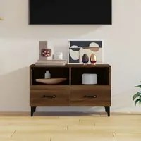 Mobile Porta TV Rovere Marrone 80x36x50 cm in Legno Multistrato 817494