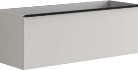 Mobile da bagno sospeso sotto lavabo L 120 x H 40 x P 45.5 cm grigio, 2 cassetti Pixel frame