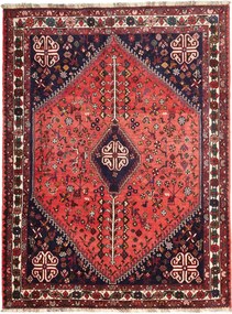 Gashghai Tappeto 220x160 Rosso (Iran) Annodato A Mano