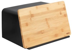WENKO 54098100 - Portapane KUBO 35x26,5 cm nero/marrone