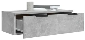 Mobili pensili 2 pz grigio cemento 68x30x20cm legno multistrato