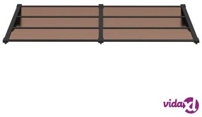 vidaXL Tettoia per Porta Nera 199x90 cm in Policarbonato