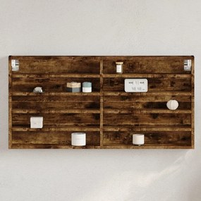 Armadietto Vetrina Rovere Fumo 100x8,5x50 Cm Legno Multistrato /
