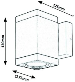 Rabalux - Applique da esterno 1xGU10/35W/230V IP54