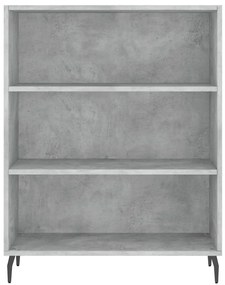 Credenza Grigio Cemento 69,5x34x180 cm in Legno Multistrato