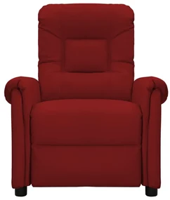 Poltrona massaggio elettrica rosso vino similpelle
