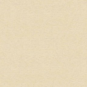 Poggiapiedi crema 60x60x36 cm in tessuto e similpelle