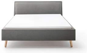 Letto matrimoniale imbottito grigio chiaro rete non inclusa 180x200 cm Frieda – Meise Möbel
