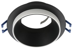 Faretto Ad Incasso Moderno Carosso In Alluminio Nero 1 Luce Gu10 35W