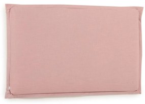 Kave Home - Testiera sfoderabile Tanit in lino rosa per letto da 180 cm