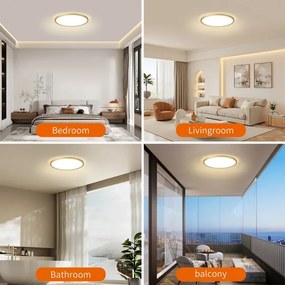 Brilagi - Lampada da bagno a LED ULTRA SLIM 18W/230V Ø 30 cm, dorata, IP54