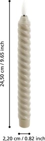 Eglo 422224 - SET 2x LED Candele ANDRAFIABE LED/1xAAA 24,5 cm beige