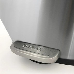 Cestino per la spazzatura color argento opaco in acciaio con pedale 5 l Akira – Spirella