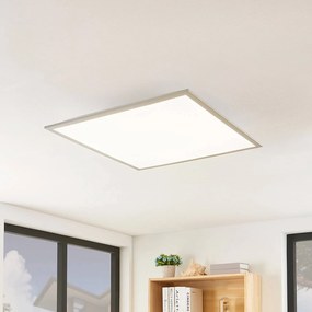 Pannello LED Lindby Stenley, 4.000 K, 60 cm x 60 cm, argento/bianco