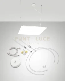 Kit sospensione h.150 per ravello in metallo bianco