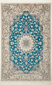 Nain Tappeto persiano 120 x 180 Verde (Iran) Annodato A Mano