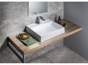 Sapho - Lavabo da appoggio GODIVA 58x44 cm marmo/bianco