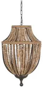 Lampadario Naturale Metallo legno di rovere 220-240 V 44 x 43 x 72 cm