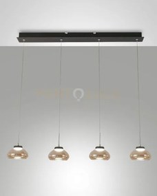 Arabella sospensione ambra 4 luci rettangolare a led 3000k - 32w - ...