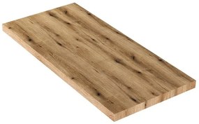 Mensola per lavabo dappoggio 100 cm in legno rovere naturale Linea