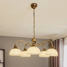 Lampada a sospensione Casale Jupiter, dimmerabile, Bronzo / Ottone antico, Soggiorno / Sala da pranzo, Metallo, Antico, Lampada a sospensione