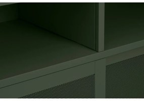 Armadietto verde scuro in metallo con porte scorrevoli 90x180x40 cm Veep – Unique Furniture