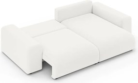 Divano angolare bianco allungabile/con contenitore (con composizione variabile) Luma – Ropez